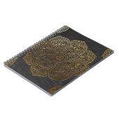 Holz-Mandala-Gold Notizblock (Linke Seite)
