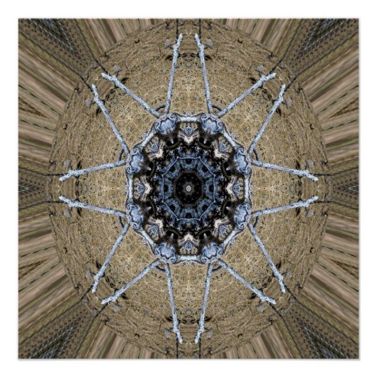 Holz Mandala... Poster (Vorderseite)