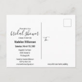 Holz & Mason Jar Lights Rustikales Brautparty Einladungspostkarte (Rückseite)