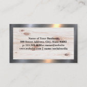 Holz | Metallveredelung | QR Code Business Card Visitenkarte (Rückseite)
