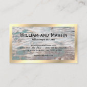 Holz | Monogramm | QR-Code Visitenkarte (Rückseite)