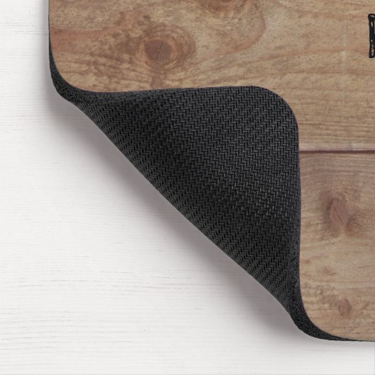 "Holz"-Mousepad mit (oder ohne) Initial(en) Mousepad (Ecke)