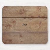 "Holz"-Mousepad mit (oder ohne) Initial(en) Mousepad (Vorne)
