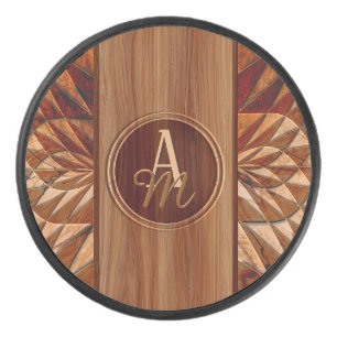 Holz Muster Eishockey Puck