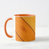 Holz Muster orange Kaffee Tasse (Links)
