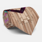 Holz-Nebel-Chevron Krawatte (Gerollt)