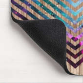 Holz-Nebel-Chevron Mousepad (Ecke)
