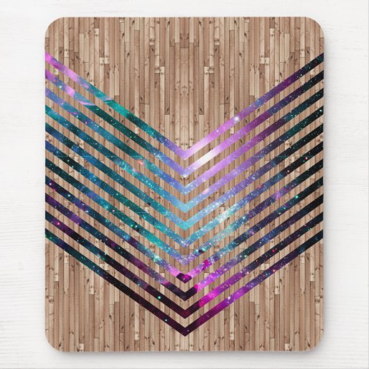 Holz-Nebel-Chevron Mousepad (Vorne)