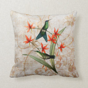 Holz-Nymphe-Kolibri-Vintage-Grunge-Wurfkissen Kissen