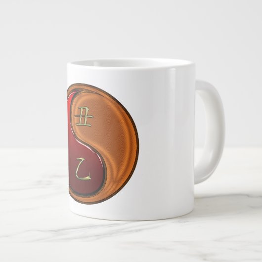 Holz Ochse Jumbo-Tasse (Vorderseite Rechts)
