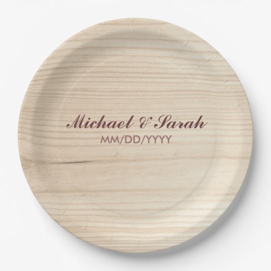 Holz Pappteller (Vorderseite)