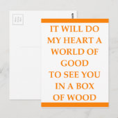 HOLZ POSTKARTE (Vorne/Hinten)