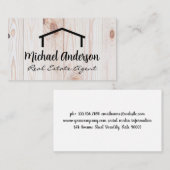 Holz | Real Anwesen Zuhause-Logo Visitenkarte (Vorne/Hinten)