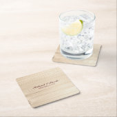 Holz Rechteckiger Pappuntersetzer (Vor Ort)