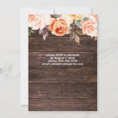 Holz Rosa & Pfirsichblüte w/Lights Freundlichkeit Einladung (Rückseite)