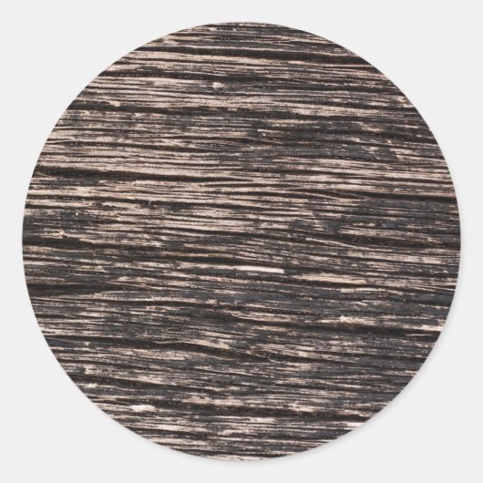 Holz Runder Aufkleber (Vorderseite)