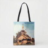Holz Russische Kirche Totbeutel Tasche (Vorderseite)