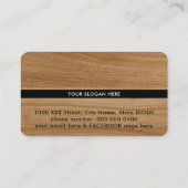 Holz Rustikal Moderne Klassik Beruflich Visitenkarte (Rückseite)