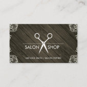 Holz Rustikale Extravagante Ecken Visitenkarte (Vorderseite)