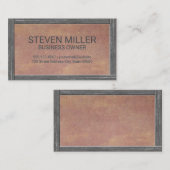 Holz Rustikale Grenze | Alte Textur Visitenkarte (Vorne/Hinten)