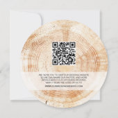 Holz-Rustikale-Hochzeit Save the Date mit Website Einladung (Rückseite)