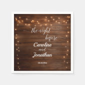 Holz rustikale Saiten beleuchten die Nacht vor Hoc Serviette (Vorderseite)