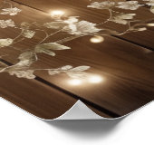 Holz rustikale weiße Blumenzwiebelleuchten Willkom Poster (Ecke)