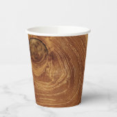 Holz Rustikaler Teakholz Textur Holz Getreide Foto Pappbecher (Links)