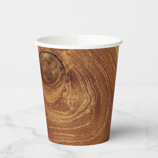 Holz Rustikaler Teakholz Textur Holz Getreide Foto Pappbecher (Links)
