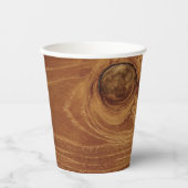 Holz Rustikaler Teakholz Textur Holz Getreide Foto Pappbecher (Vorderseite)