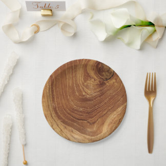 Holz Rustikaler Teakholz Textur Holz Getreide Foto Pappteller