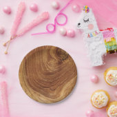 Holz Rustikaler Teakholz Textur Holz Getreide Foto Pappteller (Party)