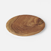 Holz Rustikaler Teakholz Textur Holz Getreide Foto Pappteller (Schrägansicht)