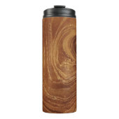 Holz Rustikaler Teakholz Textur Holz Getreide Foto Thermosbecher (Vorderseite)