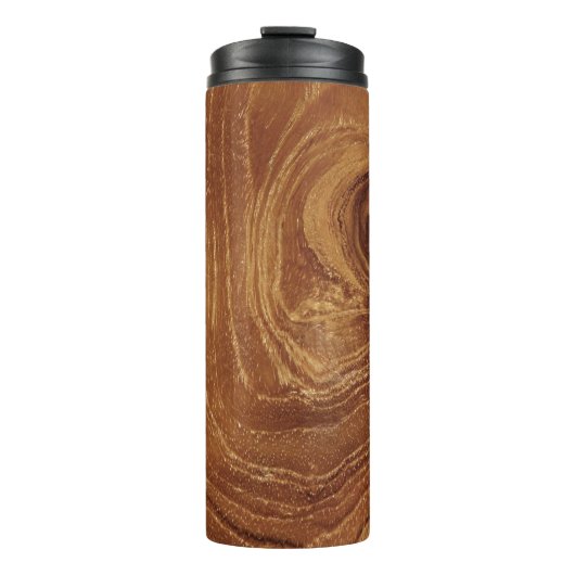 Holz Rustikaler Teakholz Textur Holz Getreide Foto Thermosbecher (Vorderseite)