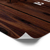 Holz Rustikales Brautparty Foto Standrahmen Poster (Ecke)