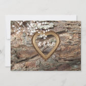 Holz, rustikales Land, kundenspezifische UAWG, Rea Einladung (Vorderseite)