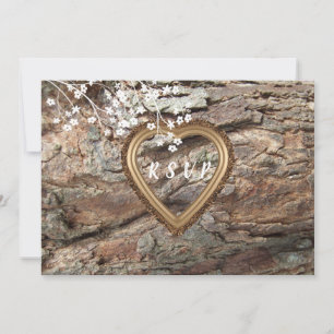 Holz, rustikales Land, kundenspezifische UAWG, Rea Einladung