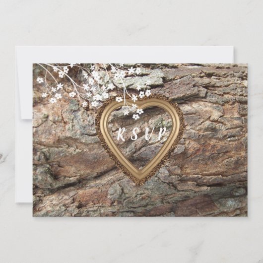 Holz, rustikales Land, kundenspezifische UAWG, Rea Einladung (Vorderseite)