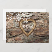 Holz, rustikales Land, kundenspezifische UAWG, Rea Einladung (Vorne/Hinten)