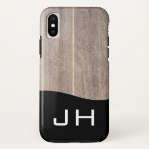 Holz rustikales zweibuchstabiges Monogramm Case-Mate iPhone Hülle