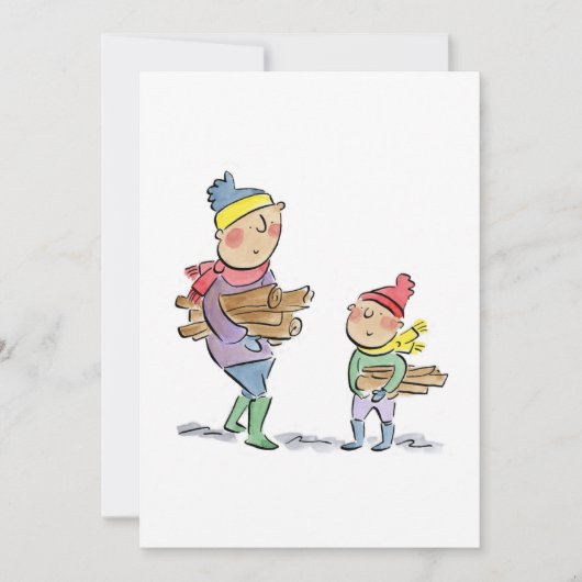 Holz sammeln einladung (Vorderseite)