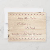 Holz Save the Date (Vorderseite)