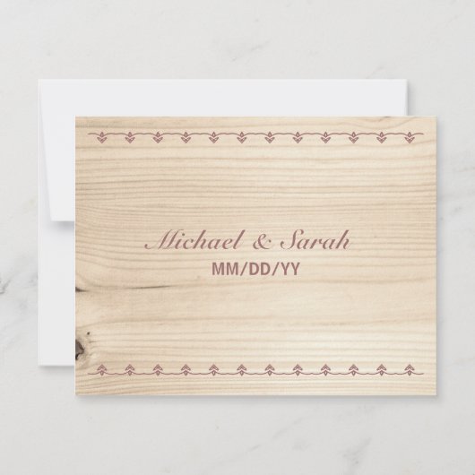 Holz Save the Date (Rückseite)