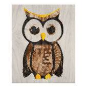 Holz - Schale mit großen Augen Poster (Vorderseite)