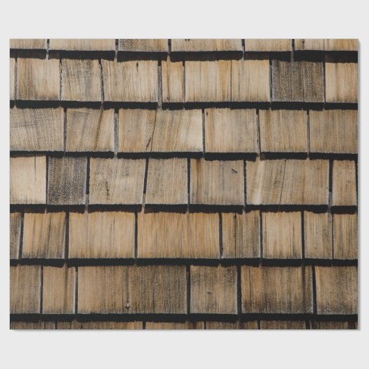 Holz Schindeln Geschenkpapier (Flach)