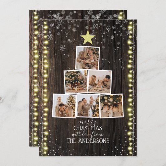 Holz-, Schnee- und String-Leuchten | Weihnachten n (Vorne/Hinten)