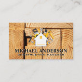 Holz schneiden | Logo für Zuhause-Hardware-Tools Visitenkarte (Vorderseite)