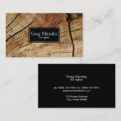 Holz schneiden visitenkarte (Vorne/Hinten)