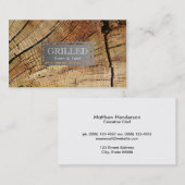 Holz schneiden visitenkarte (Vorne/Hinten)